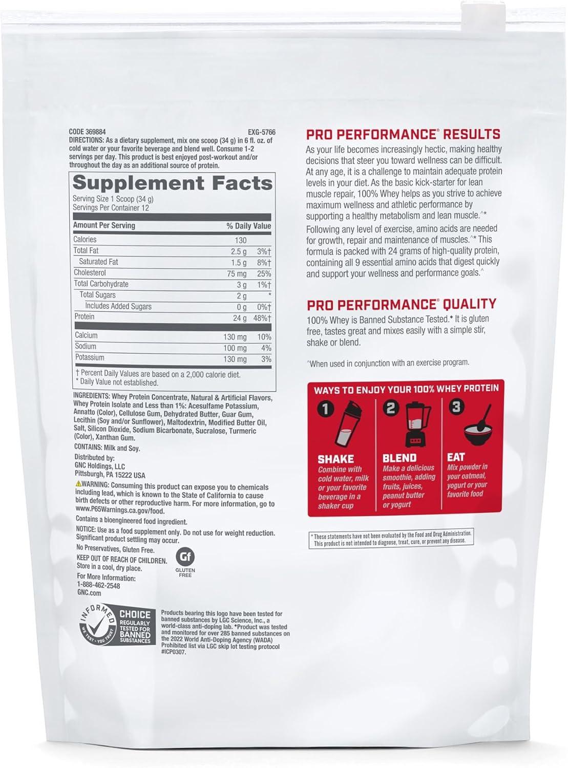 imageGNC Pro Performance 100 Whey Vanilla Cream 12 ServingsVanilla