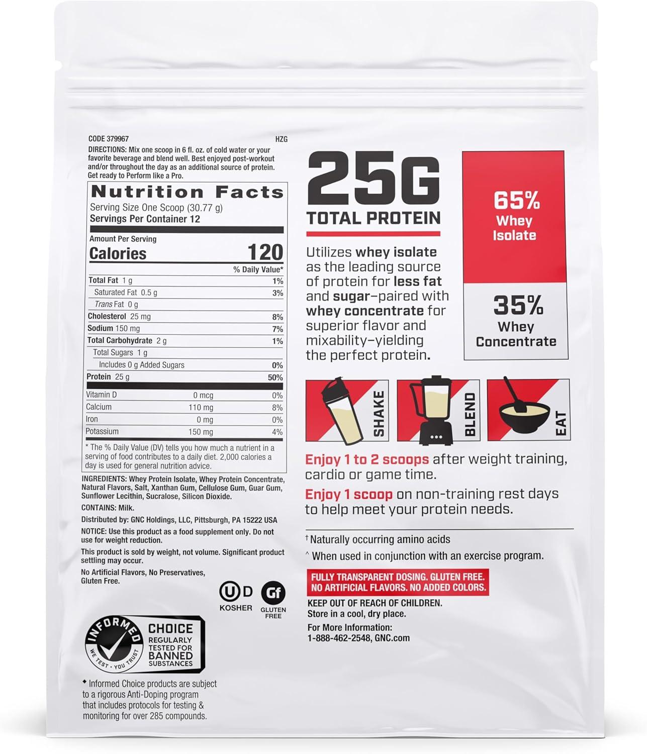 imageGNC Pro Performance 100 Whey Vanilla Cream 12 ServingsVanilla
