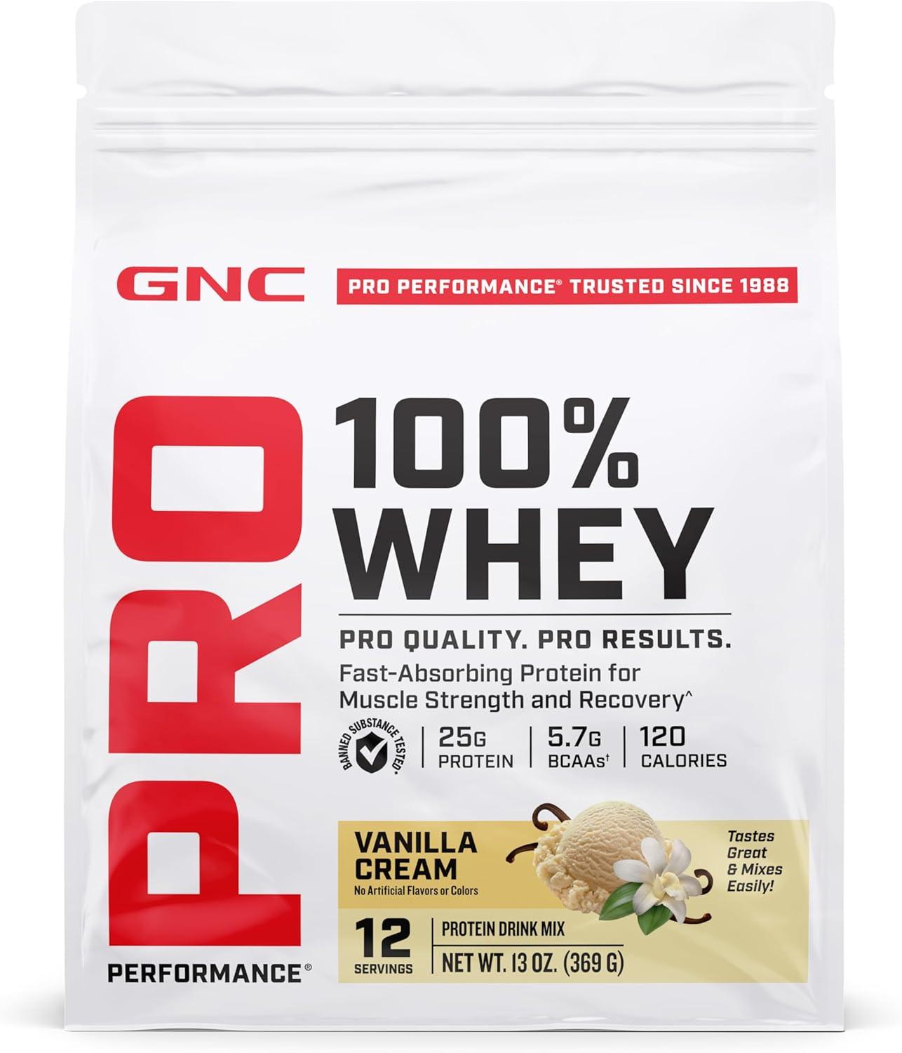 imageGNC Pro Performance 100 Whey Vanilla Cream 12 ServingsVanilla