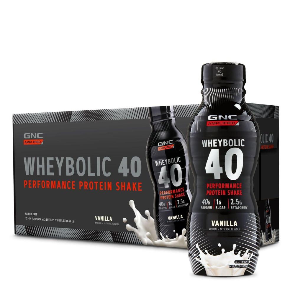 imageGNC AMP Wheybolic 40 Vanilla 14oz 12 BottlesVanilla