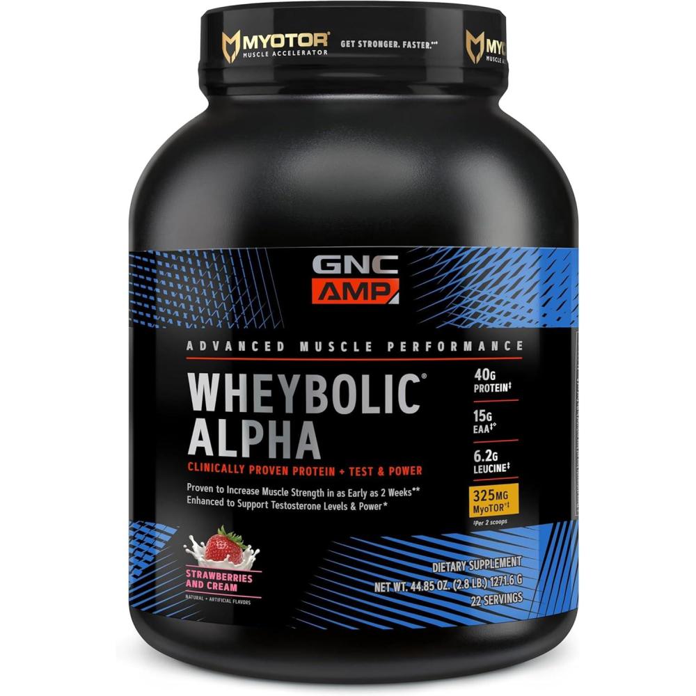 imageGNC AMP Wheybolic Alpha  Classic Vanilla 22 ServingsStrawberries and Cream