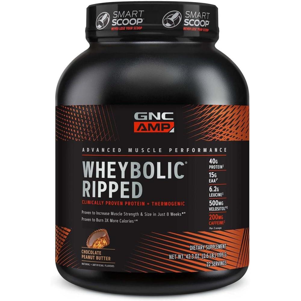 imageGNC AMP Wheybolic Ripped Chocolate Fudge 22 ServingsChocolate Peanut Butter