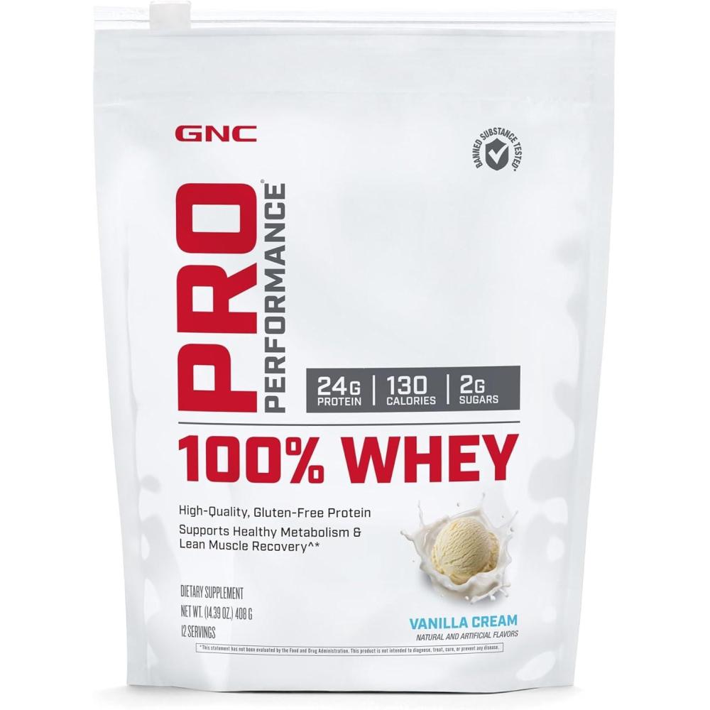 imageGNC Pro Performance 100 Whey  Vanilla Cream 12 ServingsVanilla