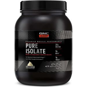 GNC AMP Pure Isolate Whey Protein – Vanilla Custard (28 Servings)(Vanilla Custard)