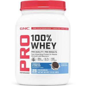 GNC Pro Performance 100% Whey – Vanilla Cream (12 Servings)(Cookies and Cream)