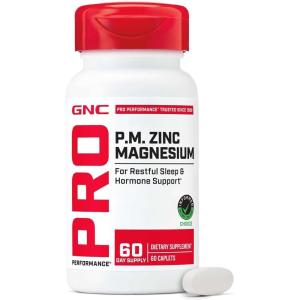 GNC Pro Performance Zinc Magnesium, 60 Tablets, Supports Restful Sleep and Anabolic Support