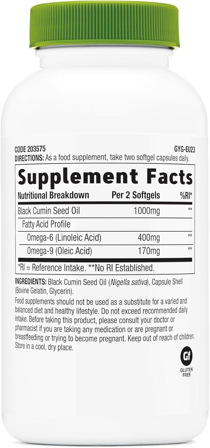 imageGNC SuperFoods Black Seed Oil Natural Source of Omega Fatty Acids 90 Softgel Capsules