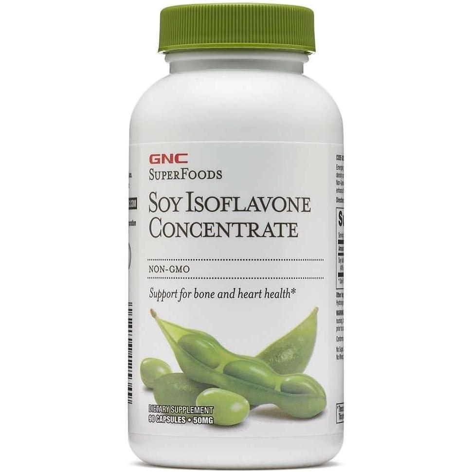 imageGNC SuperFoods Soy Isoflavone Concentrate 90 Capsules Supports for Bone and Heart Health