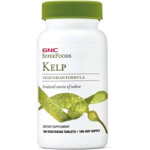 GNC SuperFoods Kelp | Plus Calcium and Iodine | Vegetarian – 180 Tablets