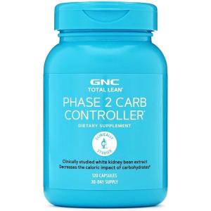 GNC Total Lean Phase 2 Carb Controller, Decreases Calorie Impact from Carbohydrates, 120 Capsules
