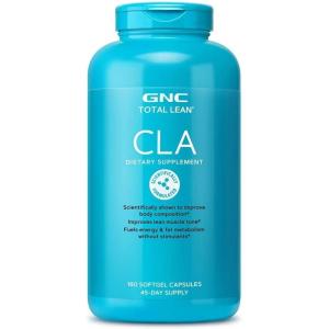 GNC Total Lean Premium CLA 3-6-9 | Improves Body Composition & Muscle Tone, Fuels Energy Without Stimulants, Supports Cardiovascular & Joint Health | 120 Softgel Capsules(180 Count (Pack of 1))