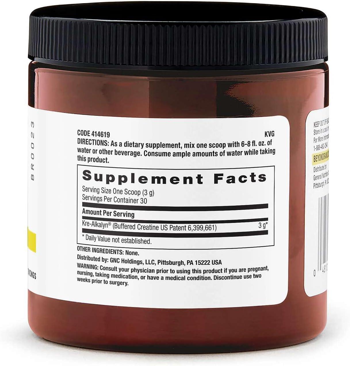 imageBEYOND RAW Chemistry Labs KreAlkalyn pH Correct Creatine Powder Buffered Creatine Increases Muscle Performance During Exercise 30 Servings