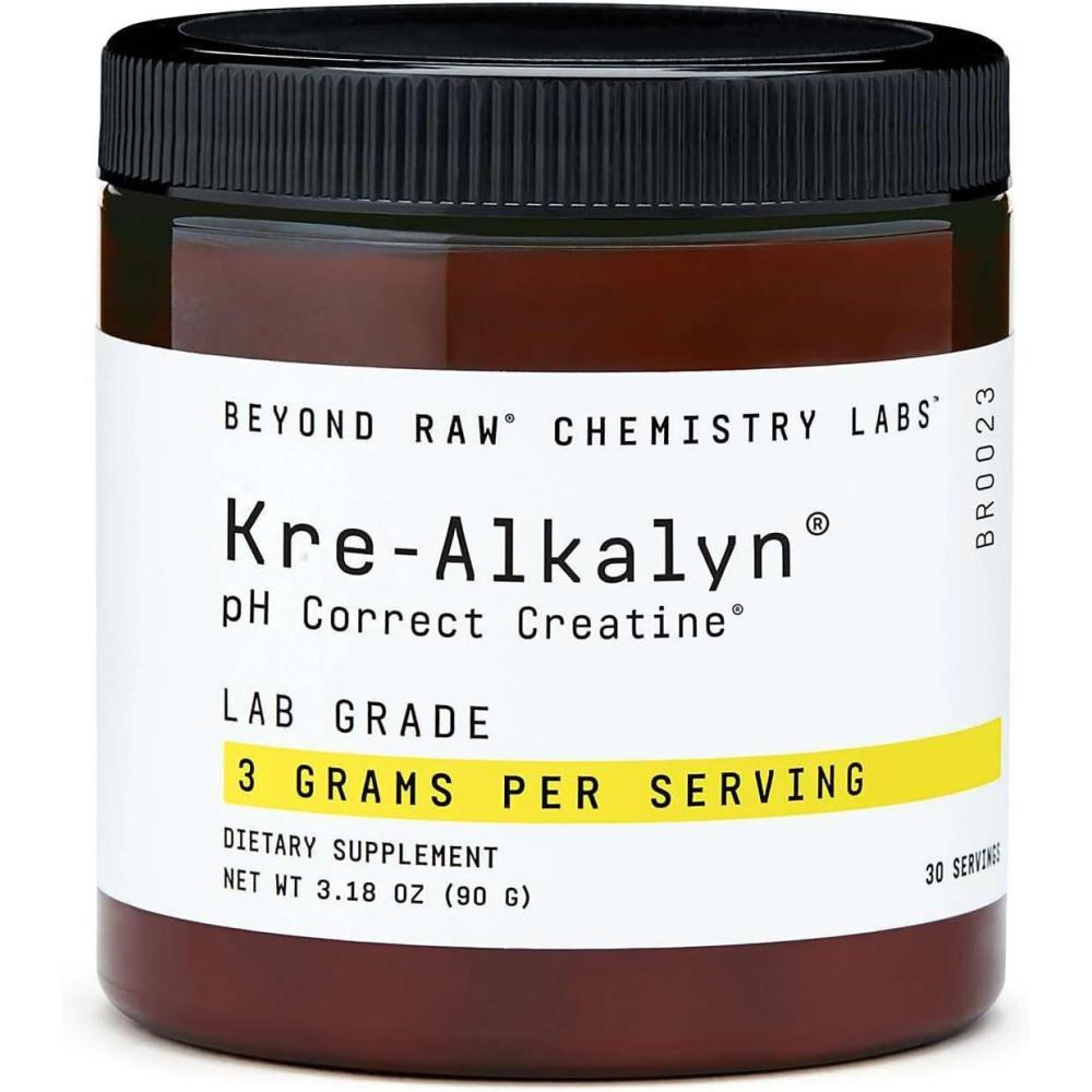 imageBEYOND RAW Chemistry Labs KreAlkalyn pH Correct Creatine Powder Buffered Creatine Increases Muscle Performance During Exercise 30 Servings