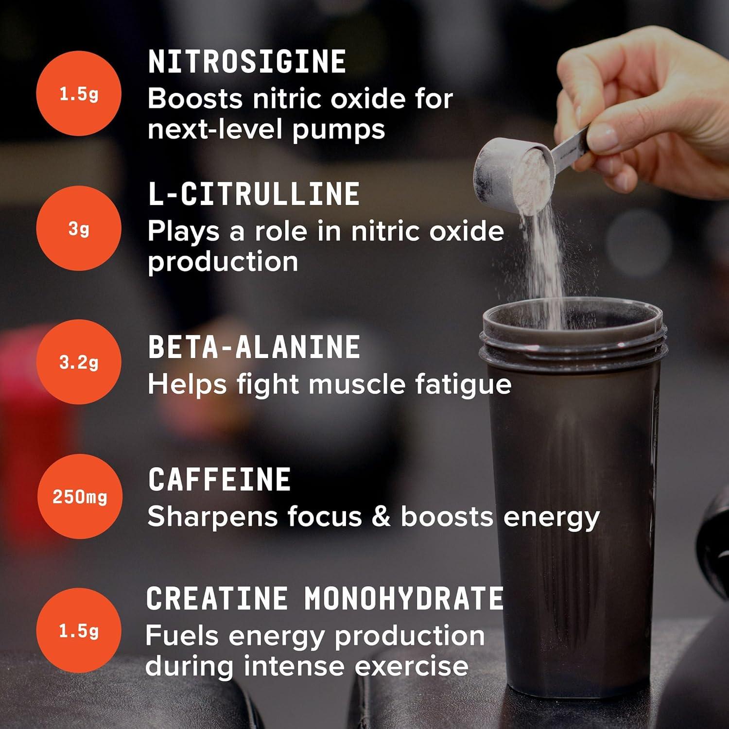 imageBeyond Raw LIT Advanced Pre Workout Formula Sour Green Apple for Energy Focus Endurance Targeted Release Caffeine Creatine Betaine Beta Alanine Taurine 20 Servings