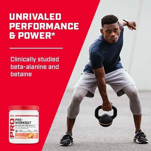 imageGNC Pro Performance Pre Workout Powder for Men and Women Energy Hydration and Focus Sugar Free Gluten Free Performance Supplement Watermelon 30 Servings
