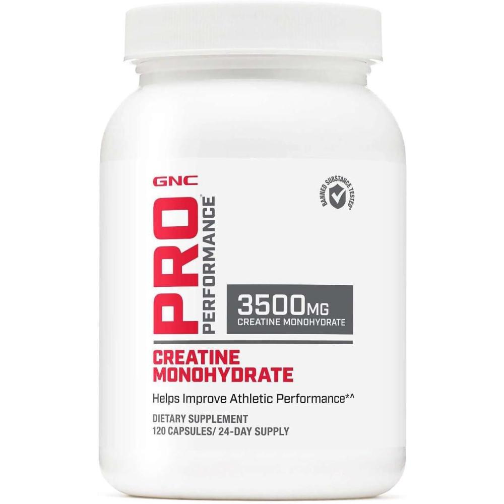 imageGNC Pro Performance Creatine Monohydrate Supplement Capsules for Men amp Women 35g Improves Muscle Building Energy Production Endurance amp Performance 3rd Party Tested Gluten Free 120 Count 24