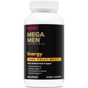 GNC Mega Men Multivitamin | Energy and Metabolism | 1 Daily(60 Count (Pack of 1))