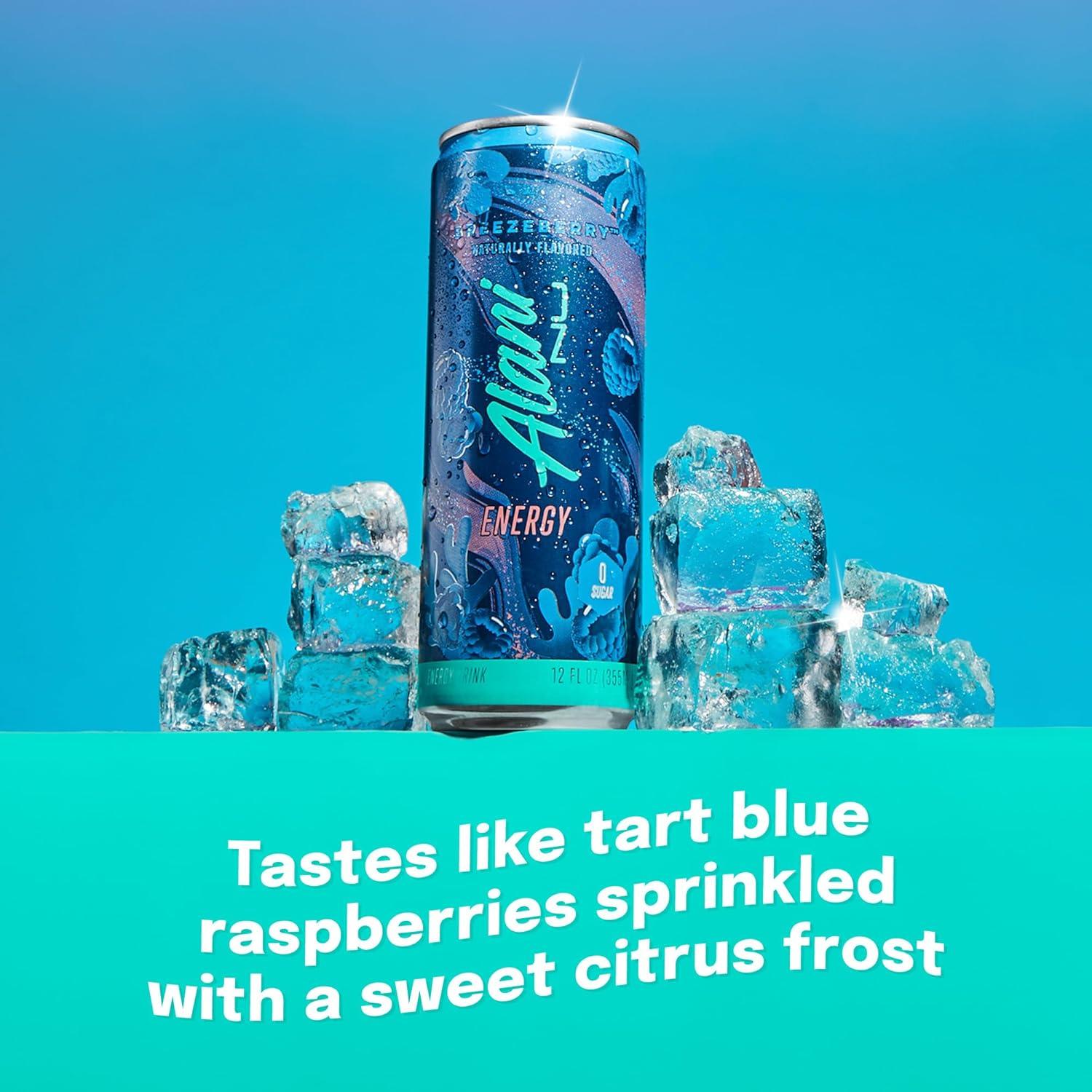 imageAlani Nu JUICY PEACH Sugar Free Low Calorie Energy Drinks 200mg Caffeine Biotin B Vitamins Zero Sugar 10 Calories 12 Fl Oz Cans 12 PackBreezeberry