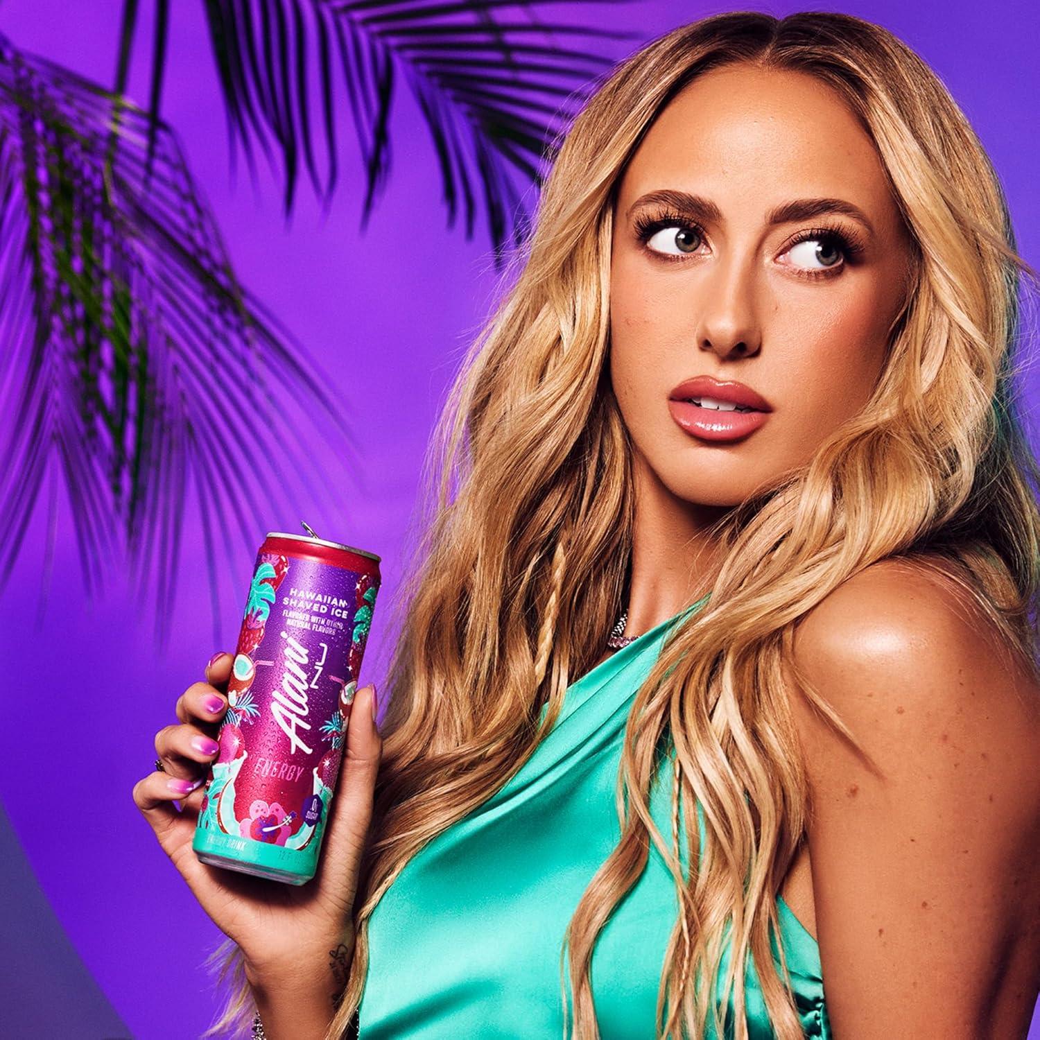 imageAlani Nu JUICY PEACH Sugar Free Low Calorie Energy Drinks 200mg Caffeine Biotin B Vitamins Zero Sugar 10 Calories 12 Fl Oz Cans 12 PackHawaiian Shaved Ice