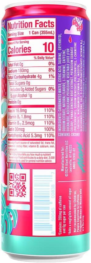 imageAlani Nu JUICY PEACH Sugar Free Low Calorie Energy Drinks 200mg Caffeine Biotin B Vitamins Zero Sugar 10 Calories 12 Fl Oz Cans 12 PackHawaiian Shaved Ice
