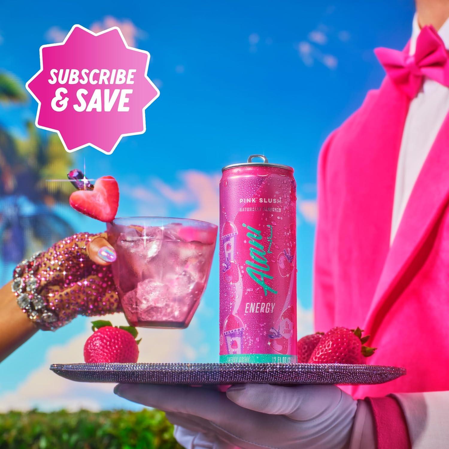 imageAlani Nu JUICY PEACH Sugar Free Low Calorie Energy Drinks 200mg Caffeine Biotin B Vitamins Zero Sugar 10 Calories 12 Fl Oz Cans 12 PackPink Slush