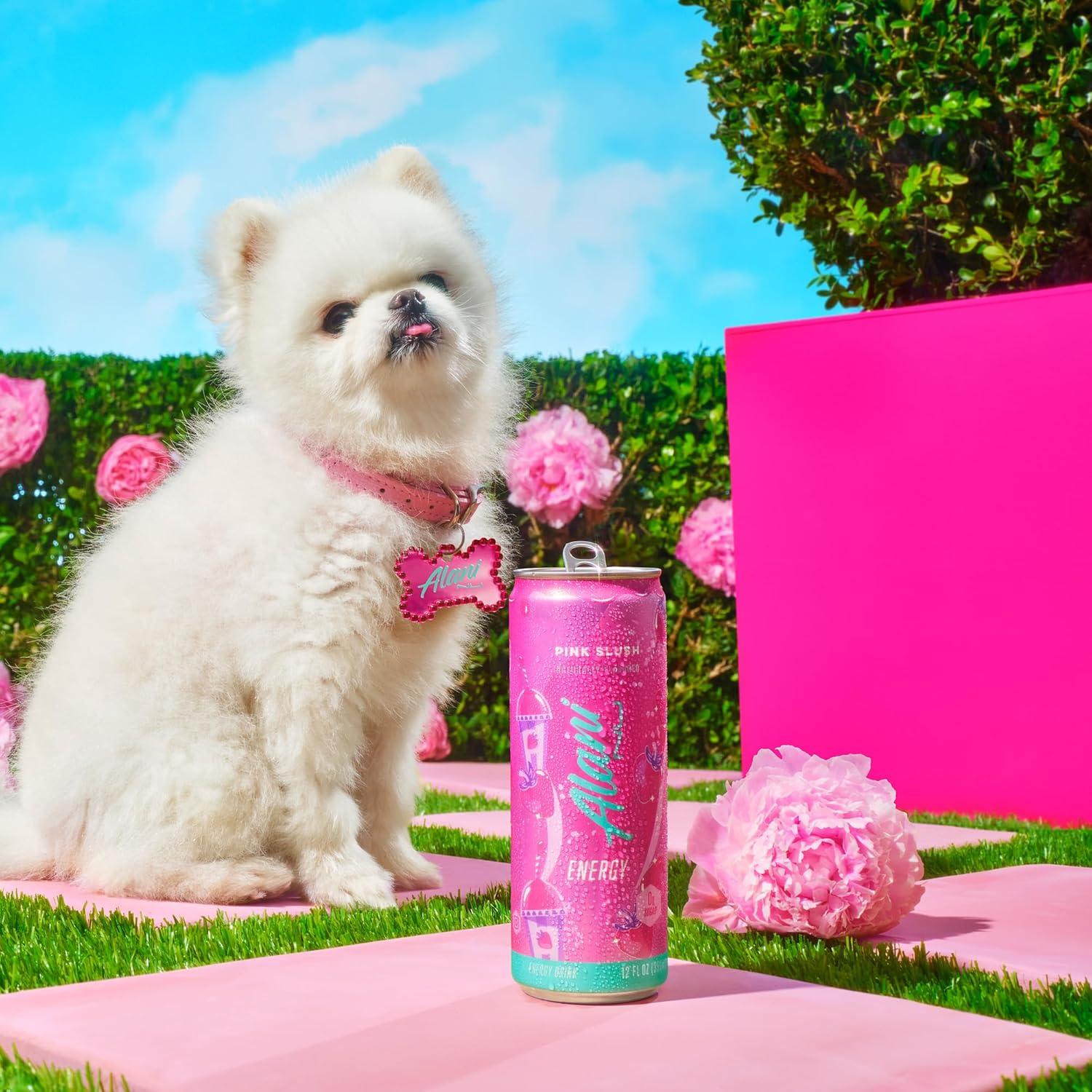 imageAlani Nu JUICY PEACH Sugar Free Low Calorie Energy Drinks 200mg Caffeine Biotin B Vitamins Zero Sugar 10 Calories 12 Fl Oz Cans 12 PackPink Slush