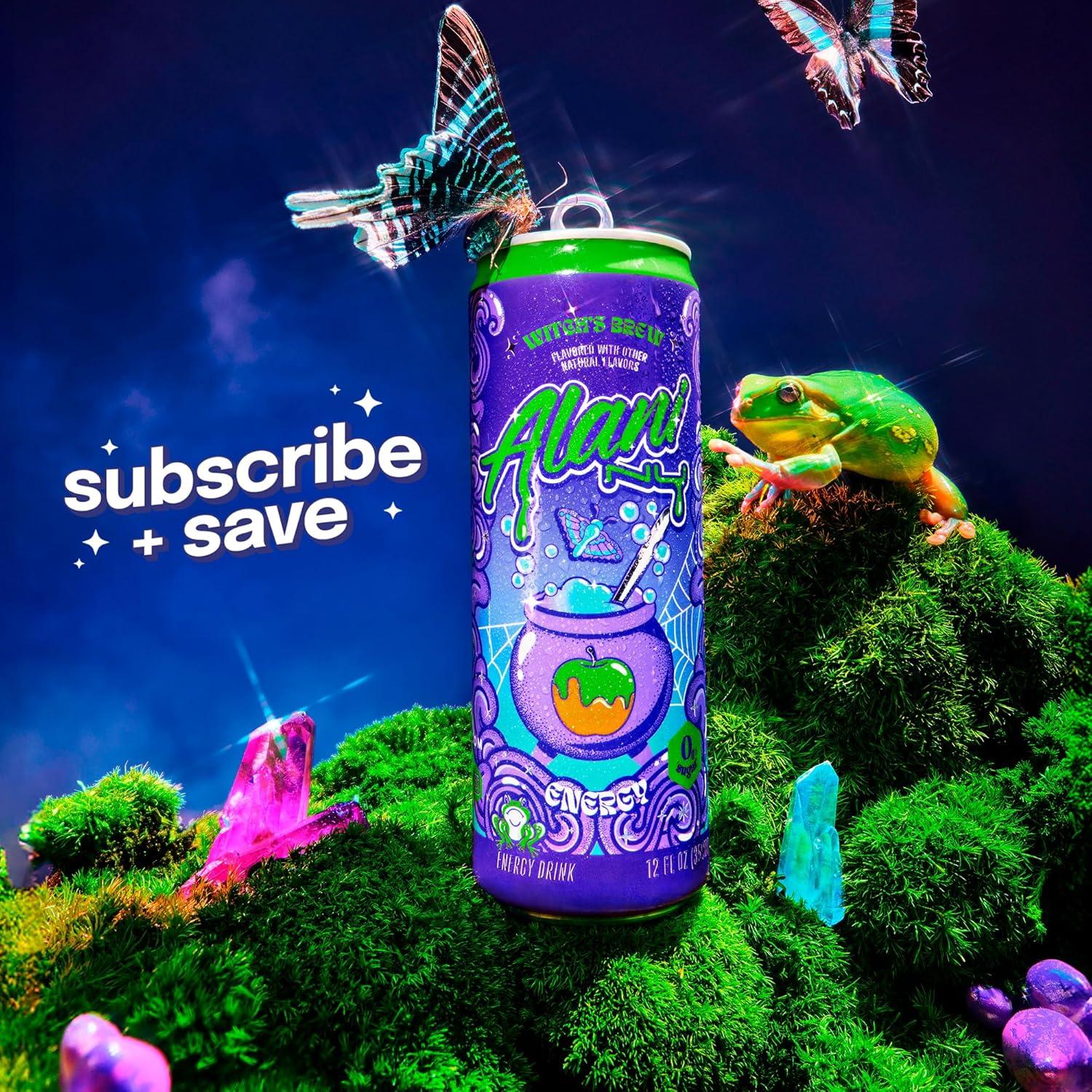imageAlani Nu JUICY PEACH Sugar Free Low Calorie Energy Drinks 200mg Caffeine Biotin B Vitamins Zero Sugar 10 Calories 12 Fl Oz Cans 12 PackWitchs Brew