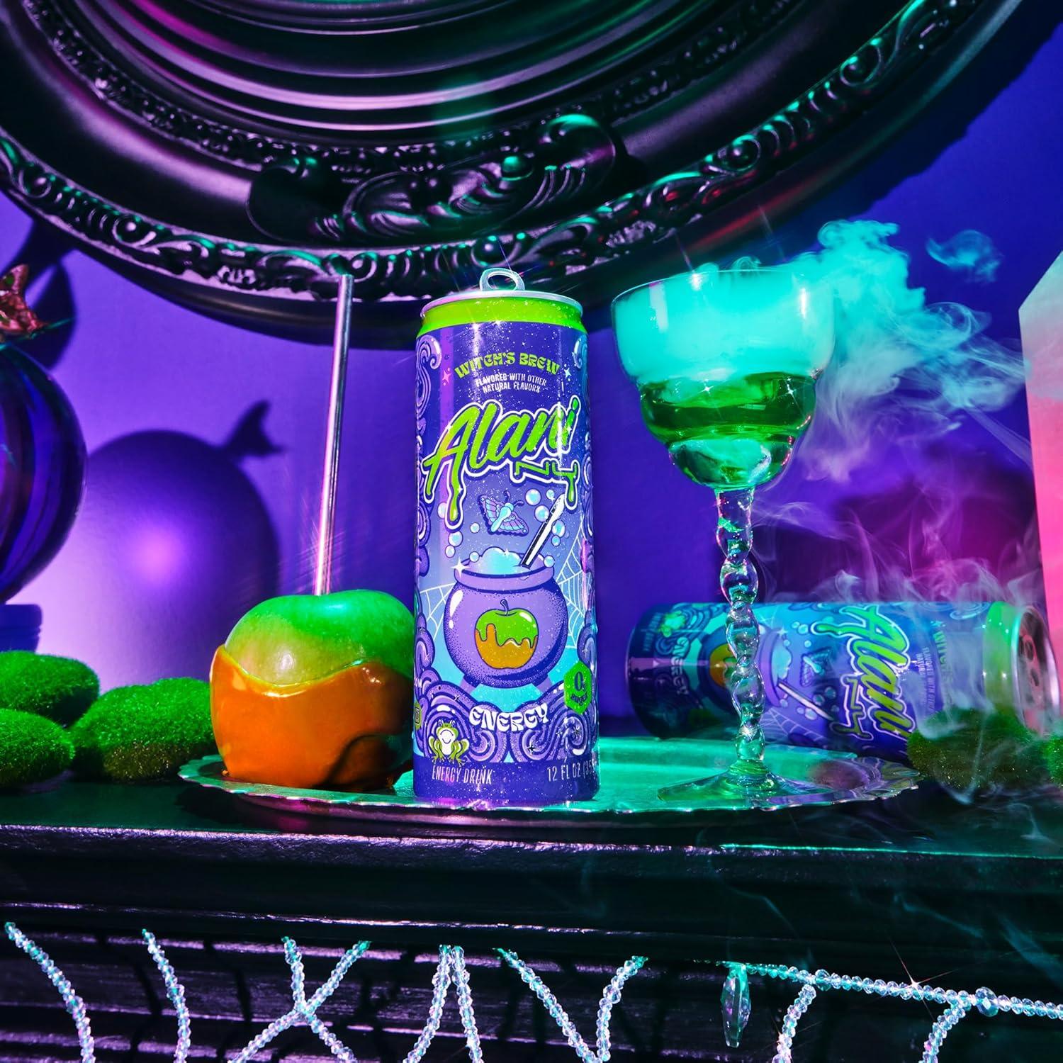 imageAlani Nu JUICY PEACH Sugar Free Low Calorie Energy Drinks 200mg Caffeine Biotin B Vitamins Zero Sugar 10 Calories 12 Fl Oz Cans 12 PackWitchs Brew