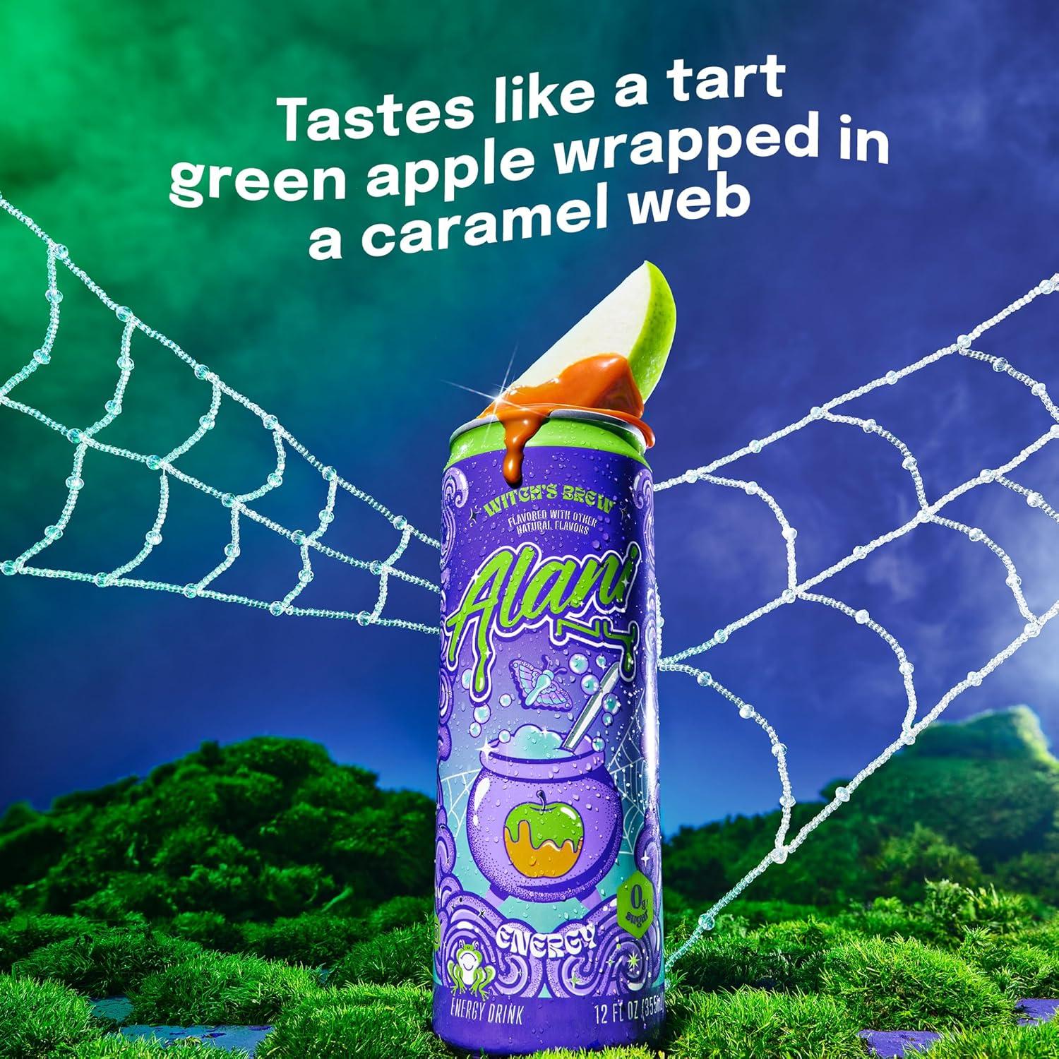 imageAlani Nu JUICY PEACH Sugar Free Low Calorie Energy Drinks 200mg Caffeine Biotin B Vitamins Zero Sugar 10 Calories 12 Fl Oz Cans 12 PackWitchs Brew