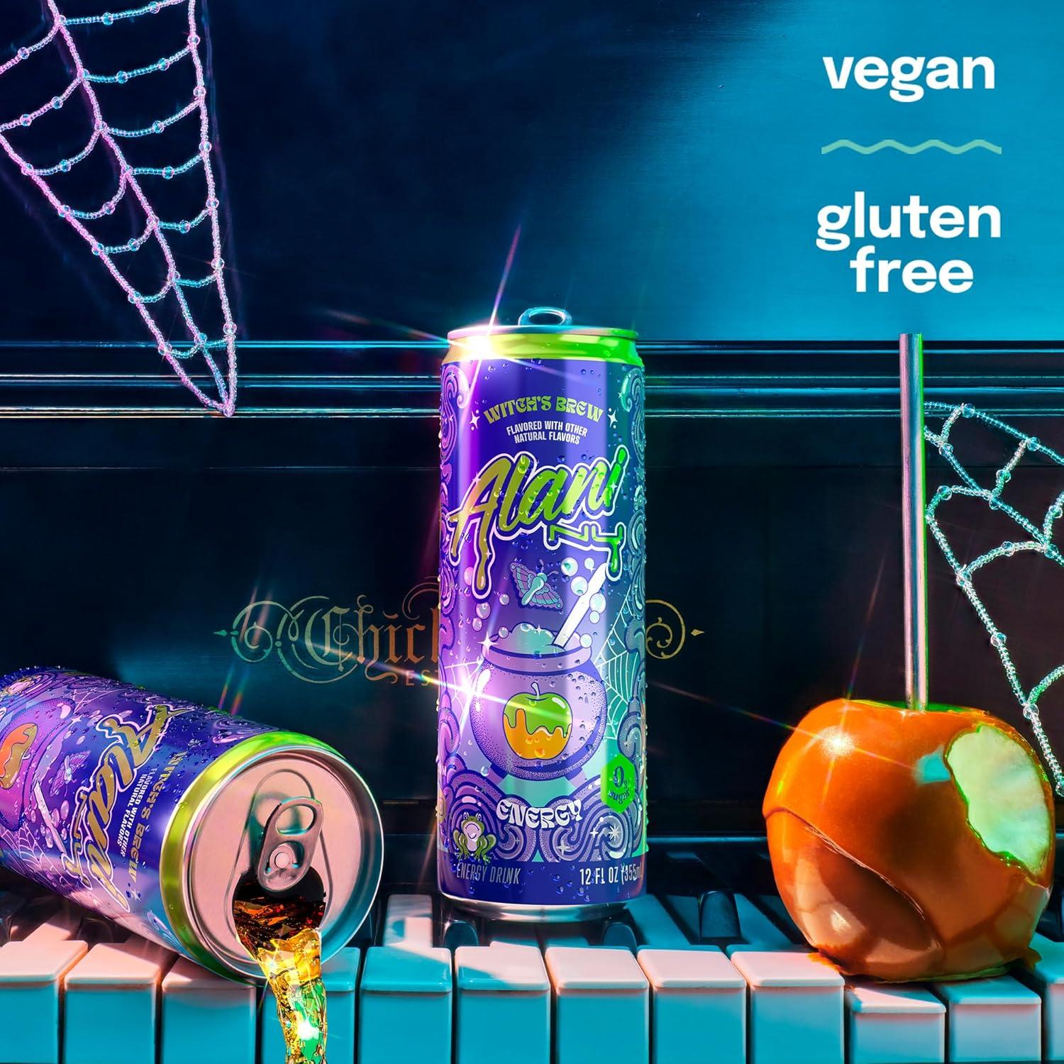 imageAlani Nu JUICY PEACH Sugar Free Low Calorie Energy Drinks 200mg Caffeine Biotin B Vitamins Zero Sugar 10 Calories 12 Fl Oz Cans 12 PackWitchs Brew