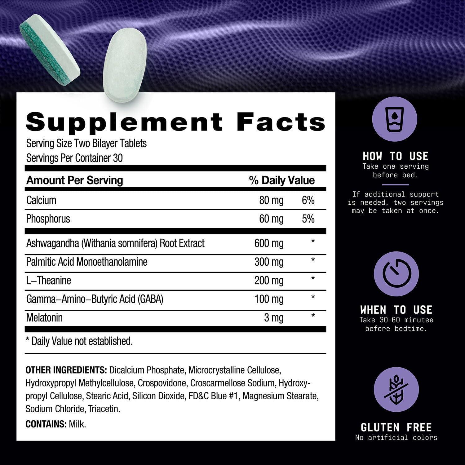 imageBEYOND RAW Anabolic Sleep DuelRelease Stress Sleep amp Recovery Support 60 Count