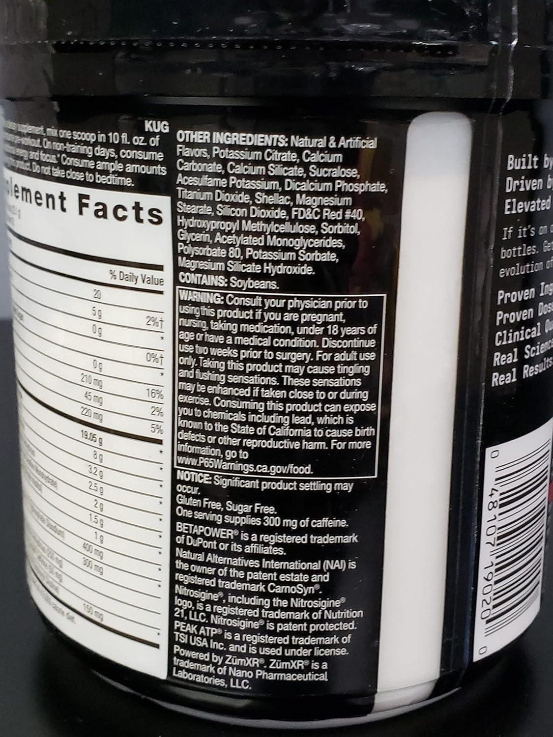 imageBEYOND RAW LIT Advanced Pre Workout Formula Lemon Ice for Energy Focus Endurance Pumps with 300mg Rapid and Targeted Release Caffeine Creatine Betaine Beta Alanine Taurine 20 ServingsSweet and Tart