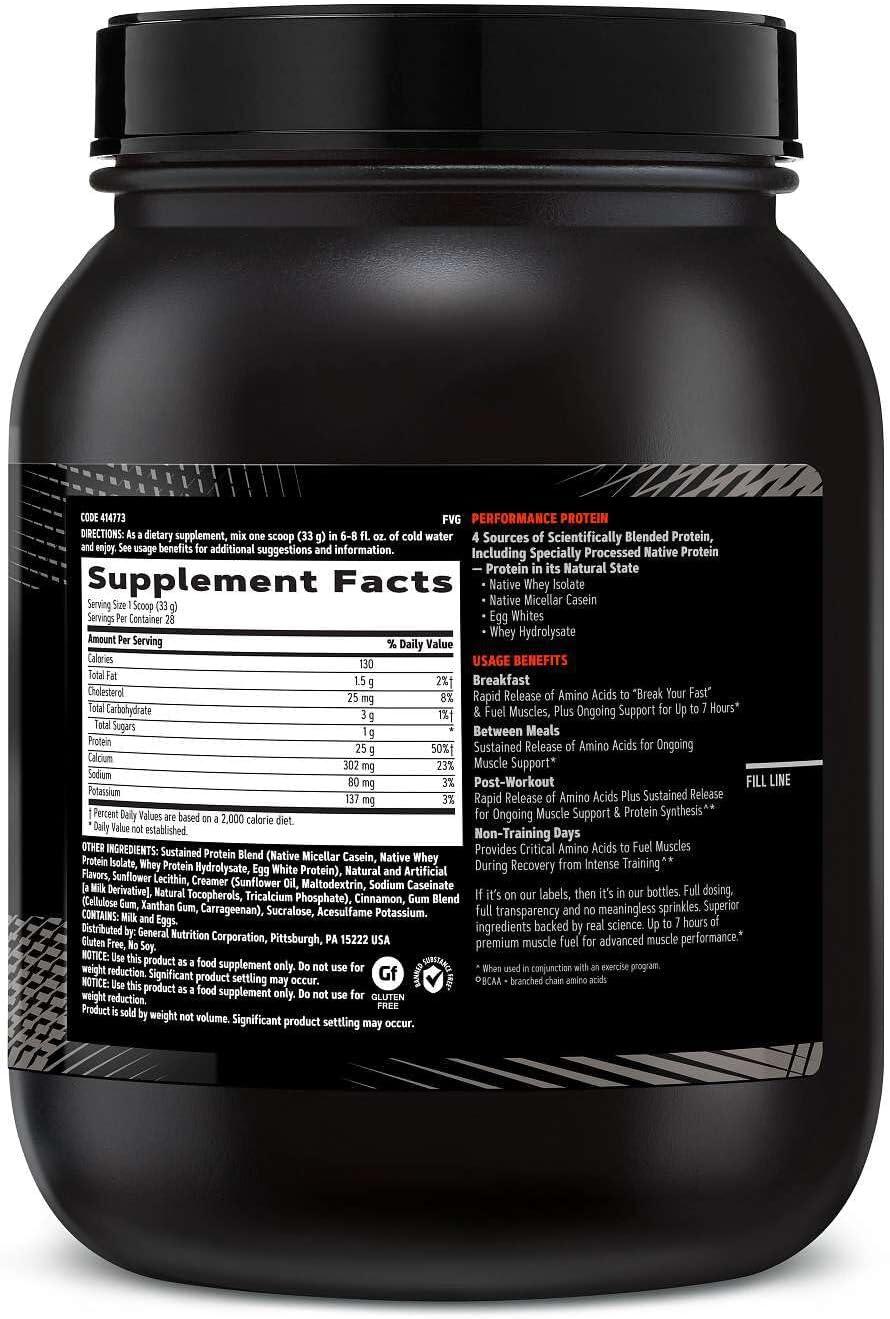imageGNC AMP Sustained Protein Blend Cinnamon Toast 28 ServingsCinnamon Toast