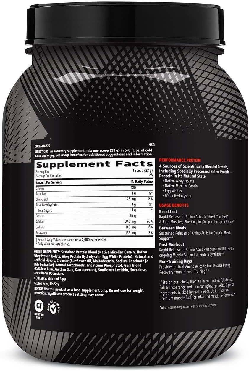 imageGNC AMP Sustained Protein Blend Cinnamon Toast 28 ServingsPeanut Butter Puffs