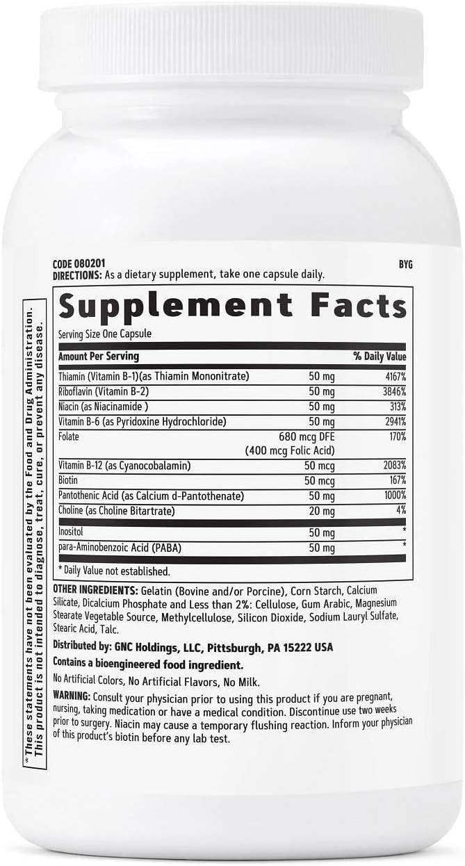 imageGNC BComplex 5090 Capsules 90 Servings