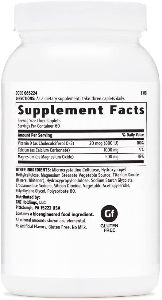 imageGNC Calcium Plus Magnesium amp Vitamin D3 1000mg Essential for Building Strong Bones 180 Count