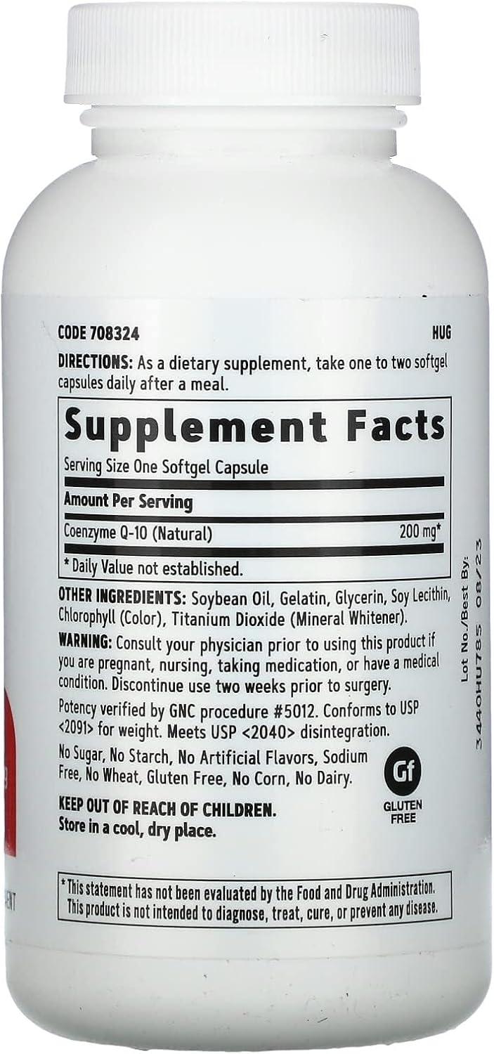 imageGNC CoQ10 200mg Supplement Supports Heart Health 60 Servings