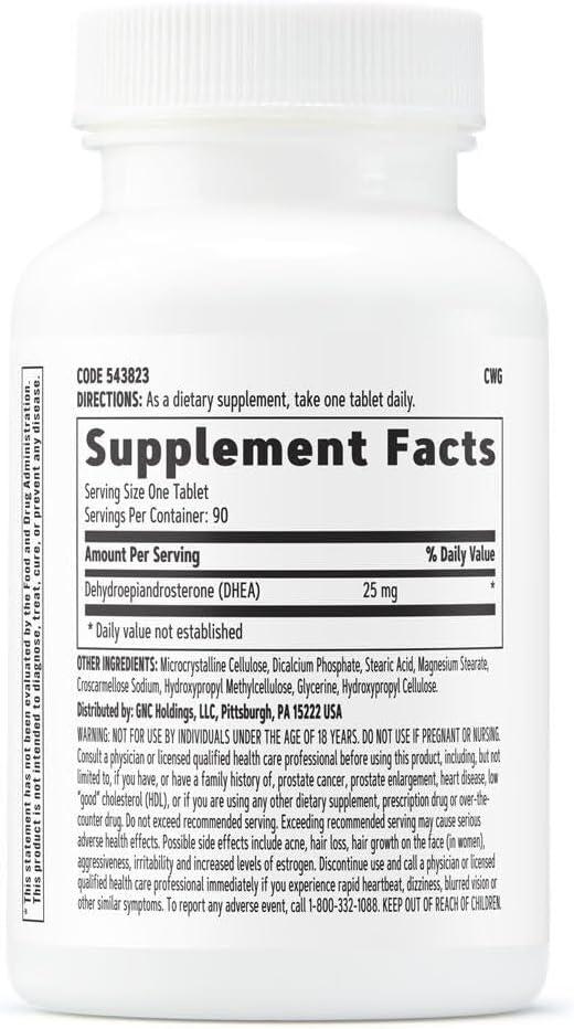 imageGNC DHEA 25mg Supports Healthy DHEA Levels 90 Count