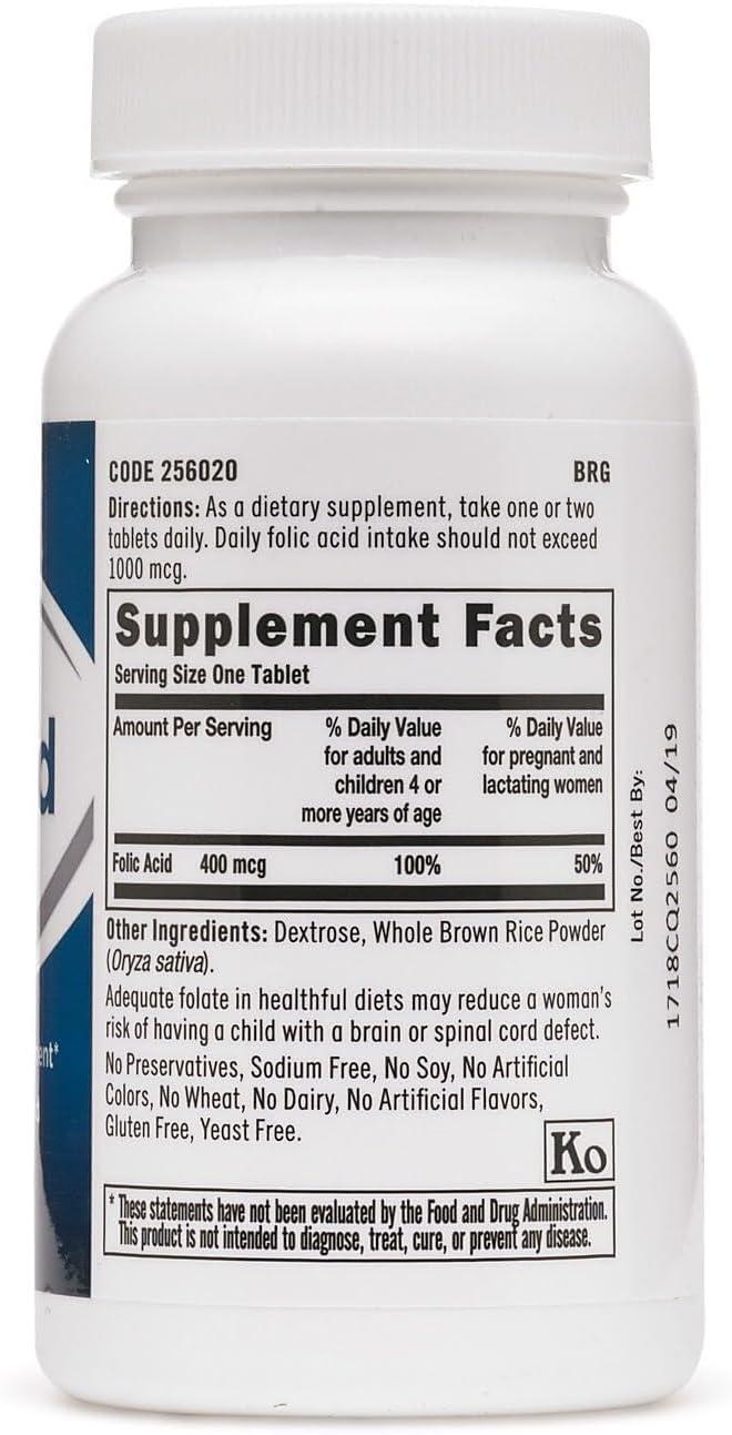imageGNC Folic Acid 400 mcg 100 Tablets