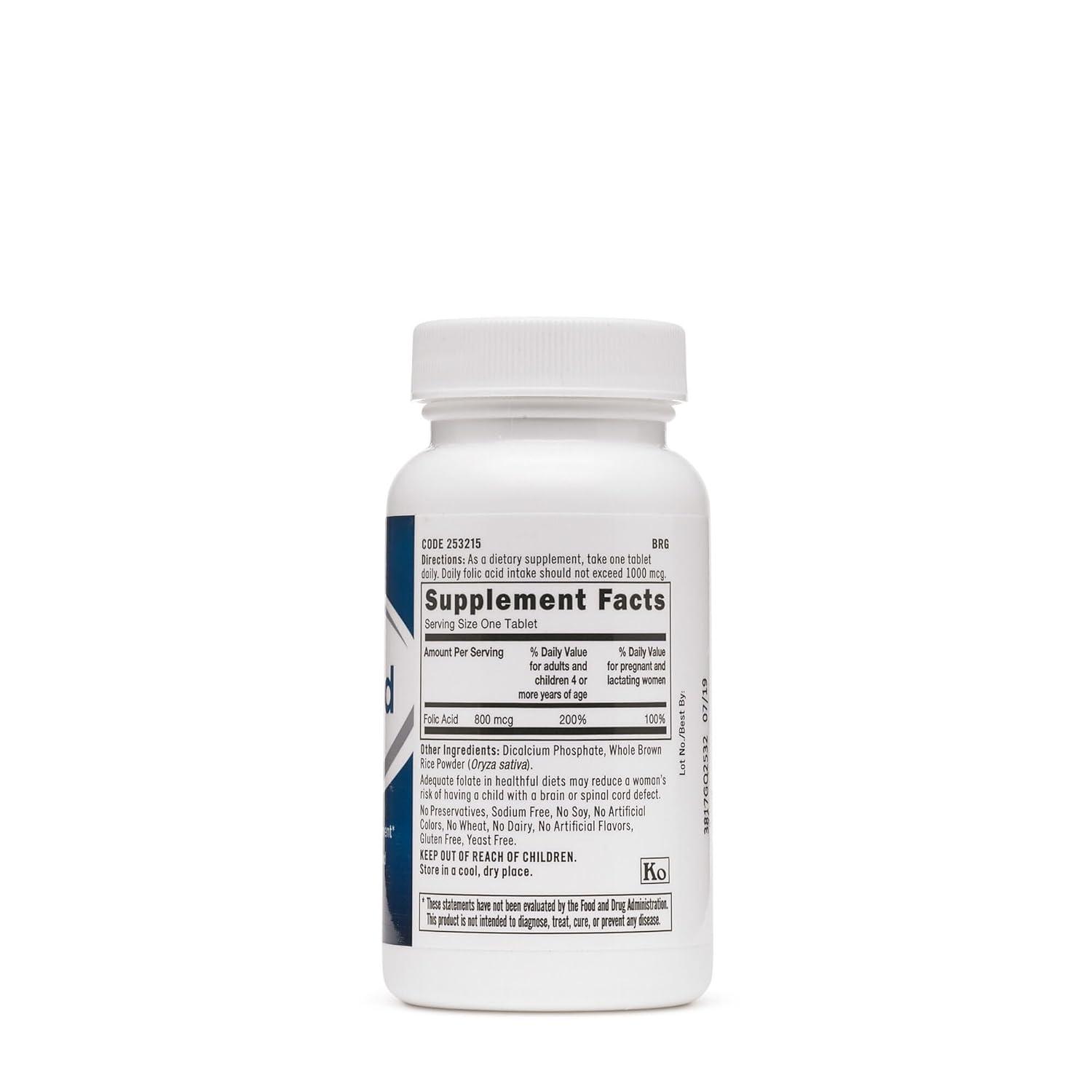 imageGNC Folic Acid 800mcg Supports Healthy Fetal Development Required for Proper Red Blood Cell Formation Vegetarian Formula 100 Count