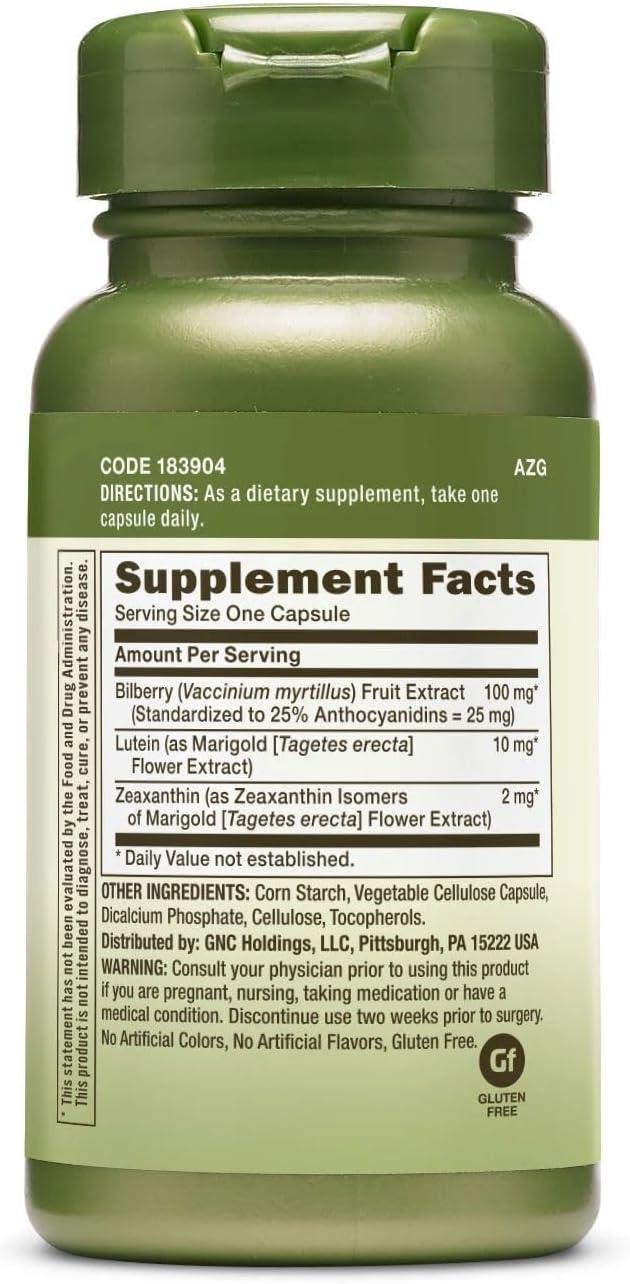 imageGNC Herbal Plus Bilberry Extract and Lutein Supplement Vegetarian Supports Eye and Vision Health 60 Servings1