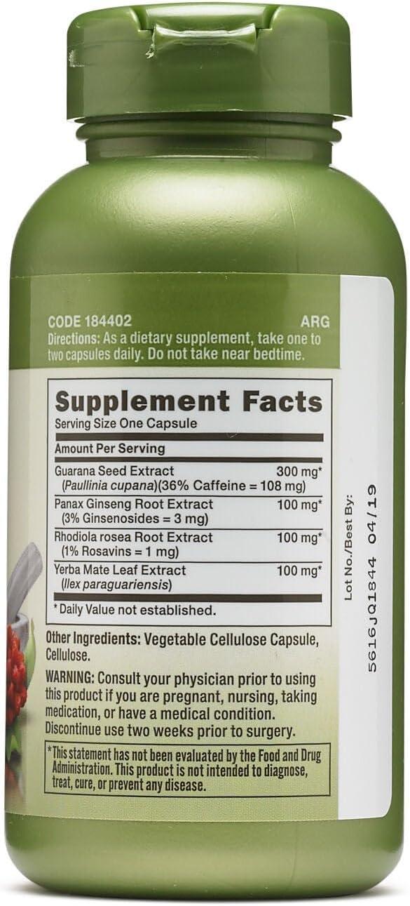 imageGNC Herbal Plus Energy Formula 100 Capsules