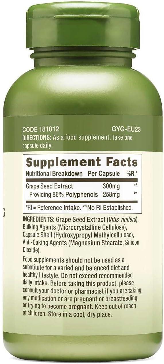 imageGNC Herbal Plus Grape Seed Extract 300mg Supplement Vegetarian 100 Servings1