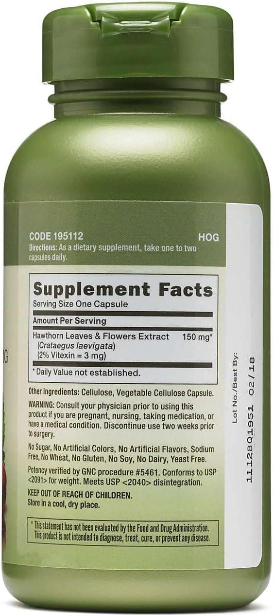 imageGNC Herbal Plus Hawthorn Extract 150mg Caps 100