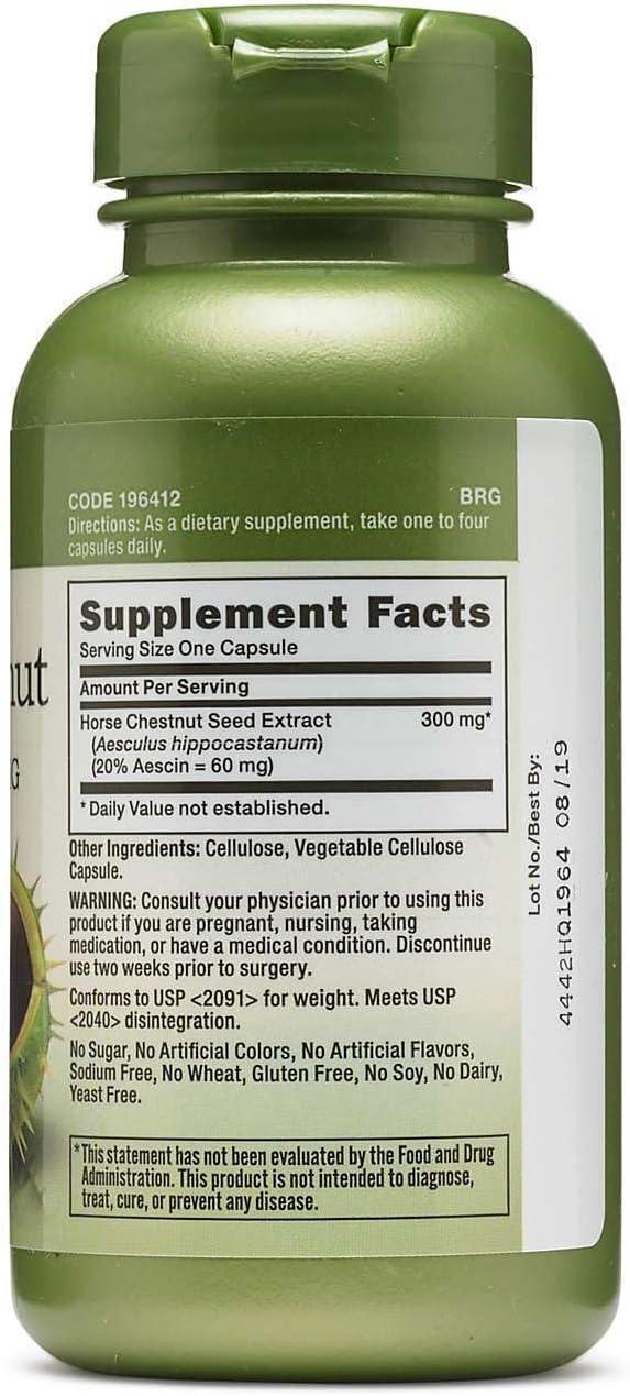 imageGNC Herbal Plus Horse Chestnut Extract 300mg 100 capsules