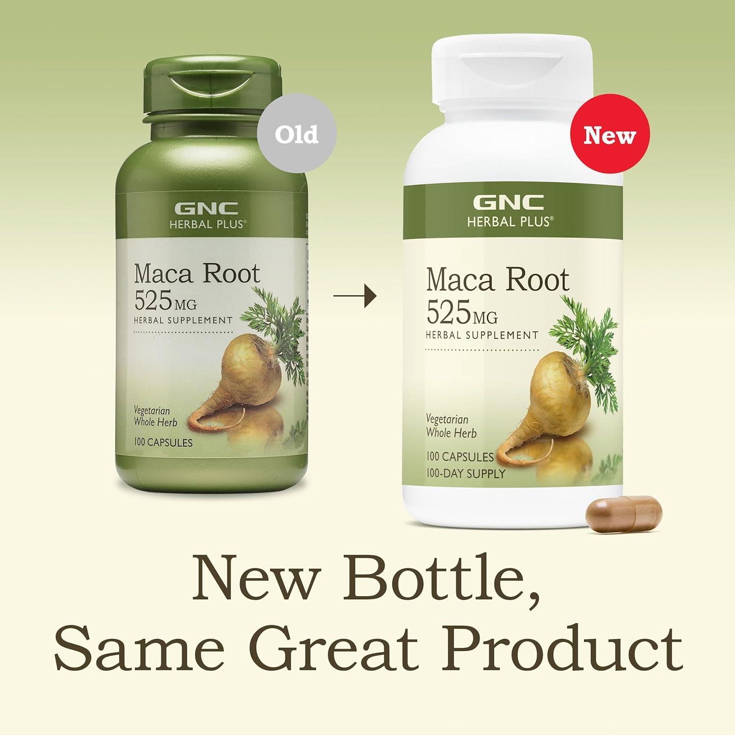 imageGNC Herbal Plus Maca Root 525mg Supports Vitality 100 Capsules
