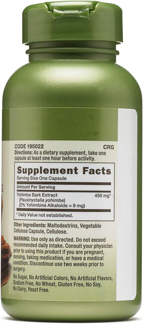 imageGNC Herbal Plus Yohimbe Extract 450 mg 100 Capsules