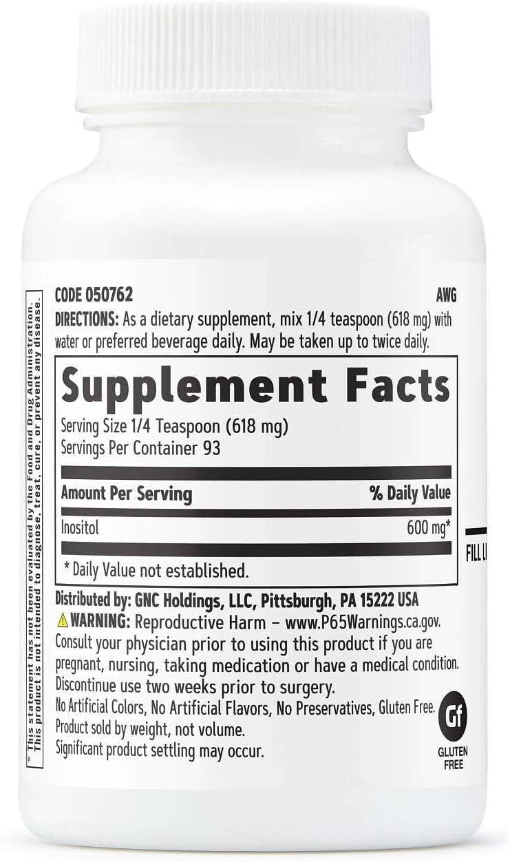 imageGNC Inositol Powder 600mg Plays Critical Role in Cell Function and Growth 378 Servings2 Ounce Pack of 1