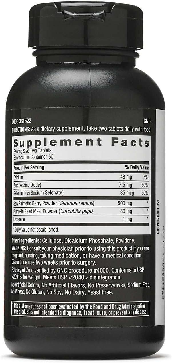 imageGNC Mens Saw Palmetto Formula 120 Tablets Supports Normal Prostate Function120 Count Pack of 1