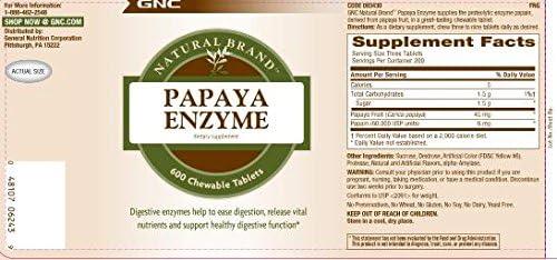 imageGNC Natural Brand Papaya Enzyme 240 Tablets Supports Healthy Digestive Function
